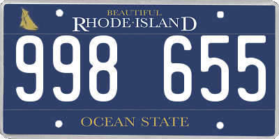 RI license plate 998655