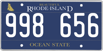 RI license plate 998656