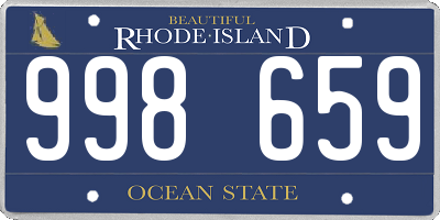 RI license plate 998659