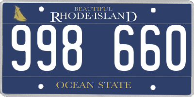 RI license plate 998660