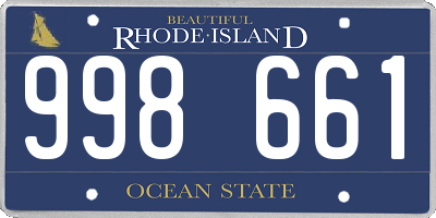 RI license plate 998661