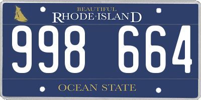 RI license plate 998664