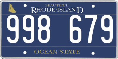 RI license plate 998679