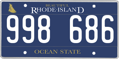 RI license plate 998686