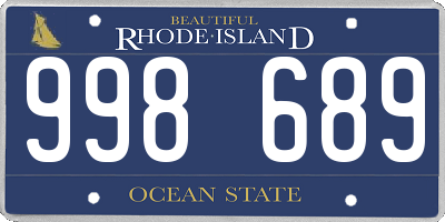 RI license plate 998689