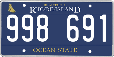 RI license plate 998691