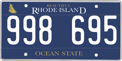 RI license plate 998695