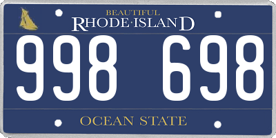 RI license plate 998698