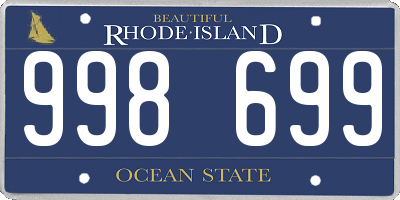 RI license plate 998699