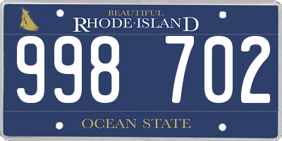 RI license plate 998702