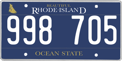 RI license plate 998705