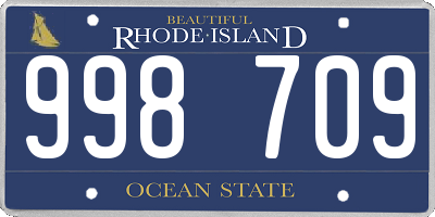 RI license plate 998709