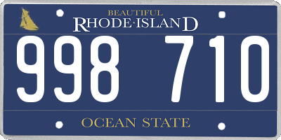 RI license plate 998710