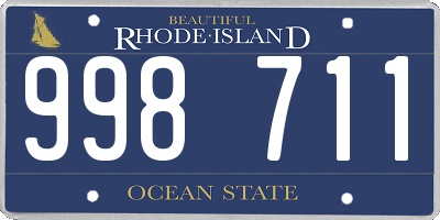 RI license plate 998711