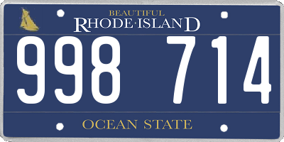 RI license plate 998714