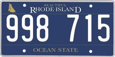 RI license plate 998715