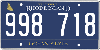 RI license plate 998718