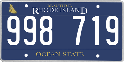 RI license plate 998719