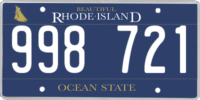 RI license plate 998721