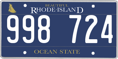 RI license plate 998724