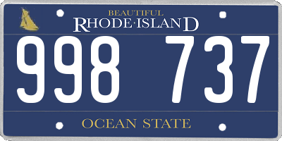 RI license plate 998737