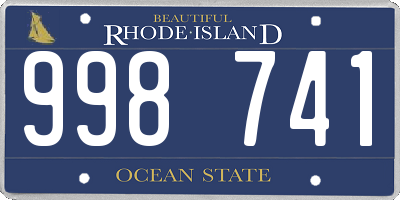 RI license plate 998741