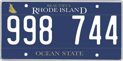 RI license plate 998744