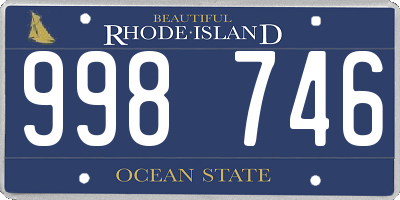 RI license plate 998746