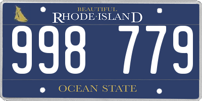 RI license plate 998779