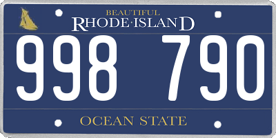 RI license plate 998790