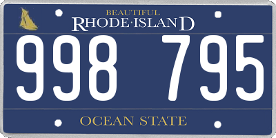 RI license plate 998795