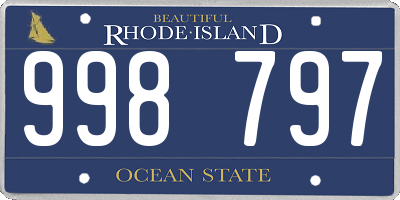 RI license plate 998797