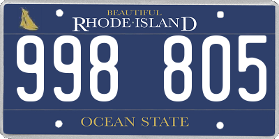 RI license plate 998805