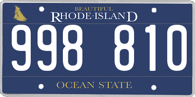 RI license plate 998810