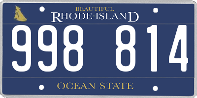 RI license plate 998814