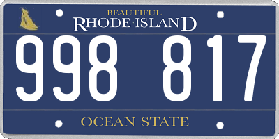 RI license plate 998817