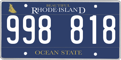 RI license plate 998818