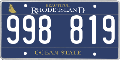 RI license plate 998819