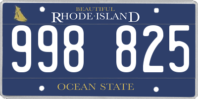 RI license plate 998825