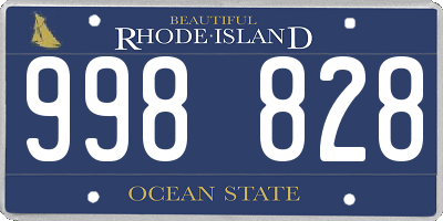 RI license plate 998828