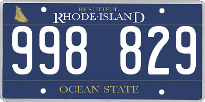 RI license plate 998829