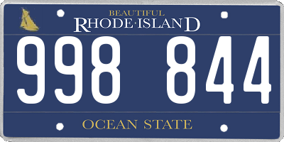 RI license plate 998844