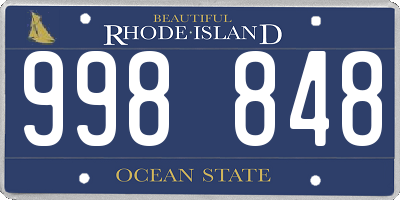 RI license plate 998848