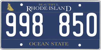 RI license plate 998850