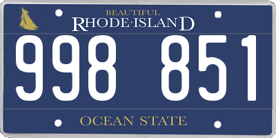 RI license plate 998851