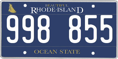 RI license plate 998855