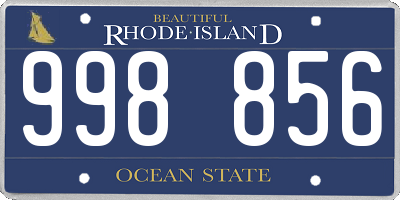 RI license plate 998856