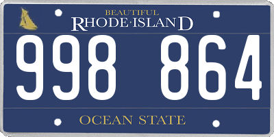 RI license plate 998864