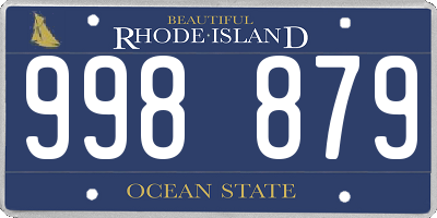 RI license plate 998879