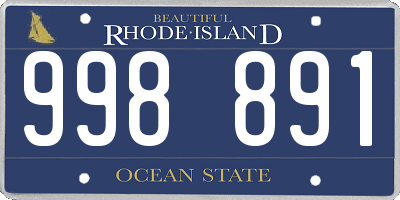 RI license plate 998891